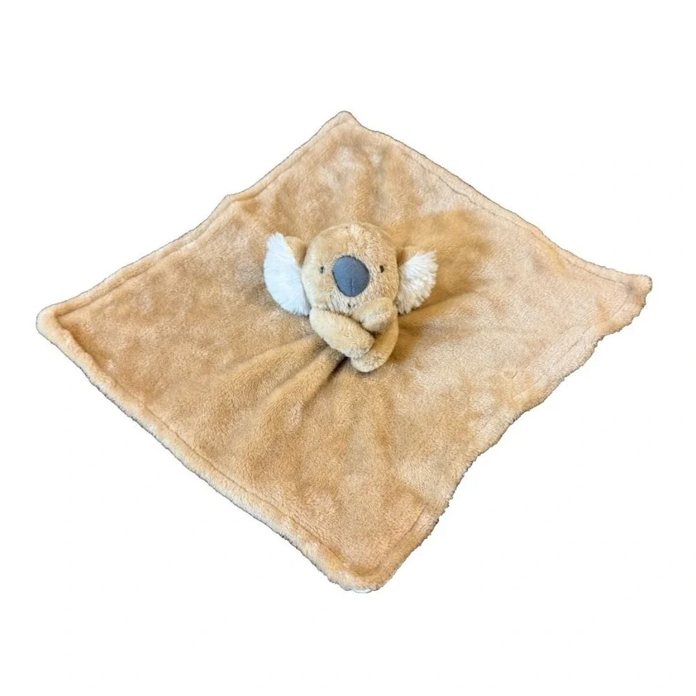 Carter's Child of Mine Koala Bear Baby Lovey Security Blanket‎ Tan Satin